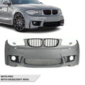 1M style Front Bumper for BMW E81 / E82 / E87 / E88 (04-13), without PDC and without washer holes, with fog lights
