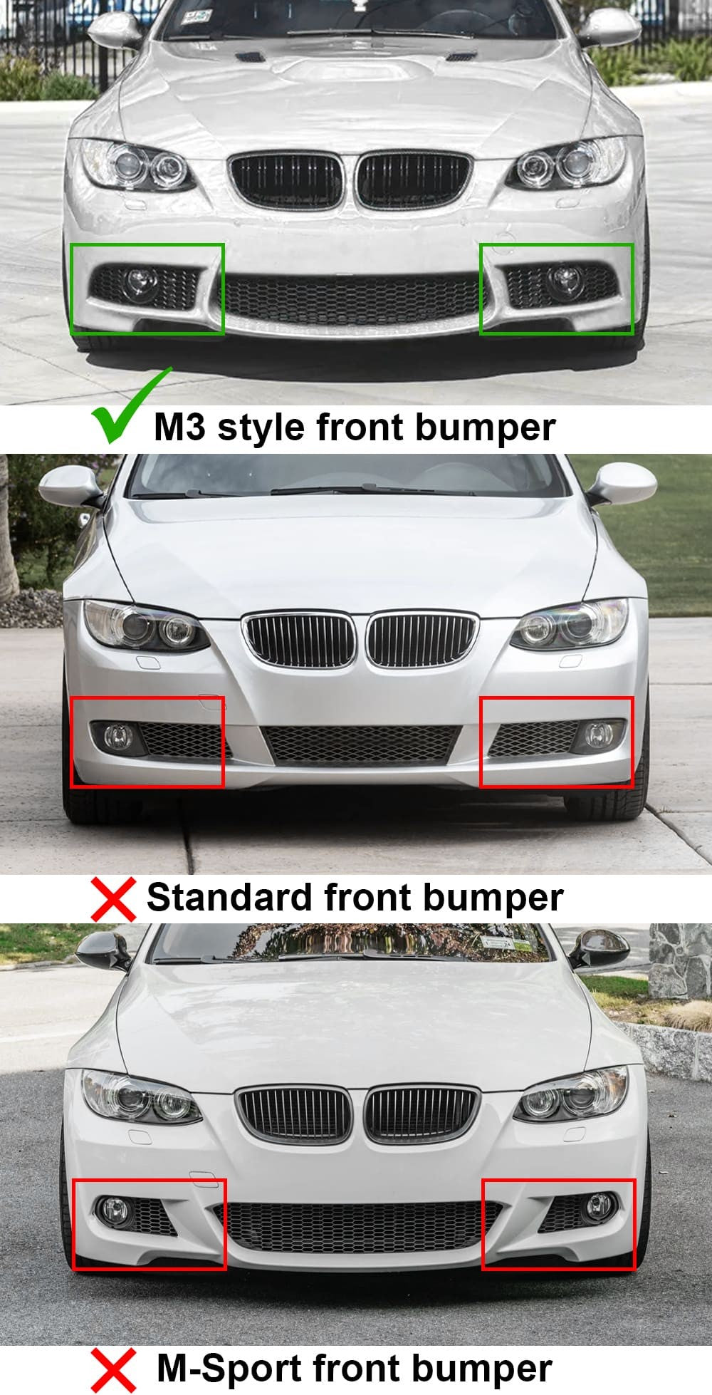 Fog Lights for BMW E92/E93 M3 Style