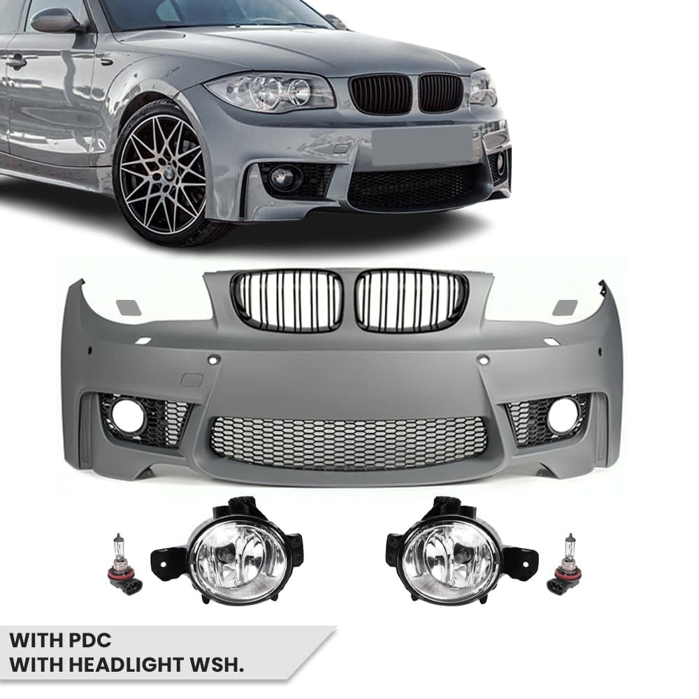 1M Style Front Bumper w/ PDC & Fog Lights for BMW E8X