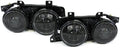 Hella dark style Headlights with Lense and Cross For BMW E34