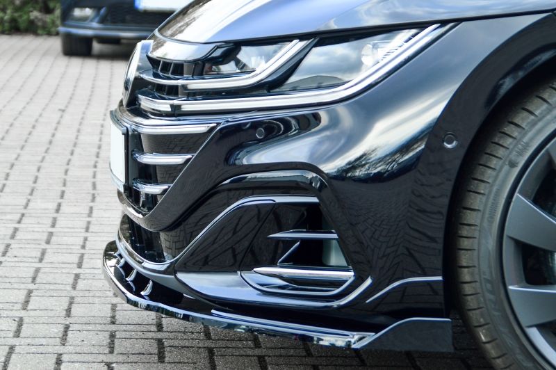 Front Bumper spoiler / skirt / valance with Wing For VW Arteon R-Line 2020+