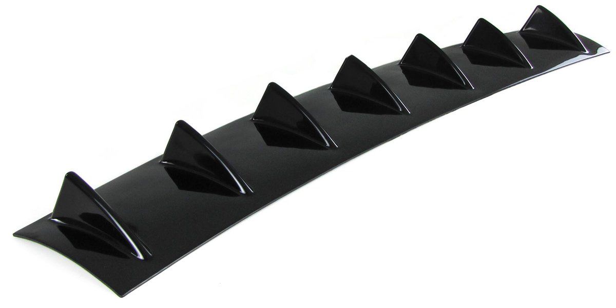 Volvo S60R / V70R Rear bumper skirt / lower diffuser with fins / ribs SHARK