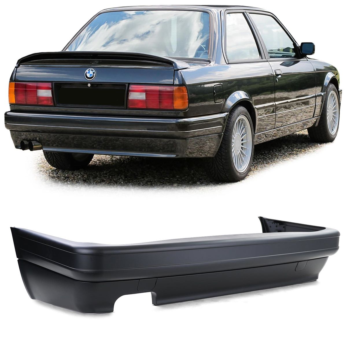 RARE ABS Plastic Rear Bumper M-Technic II For BMW E30