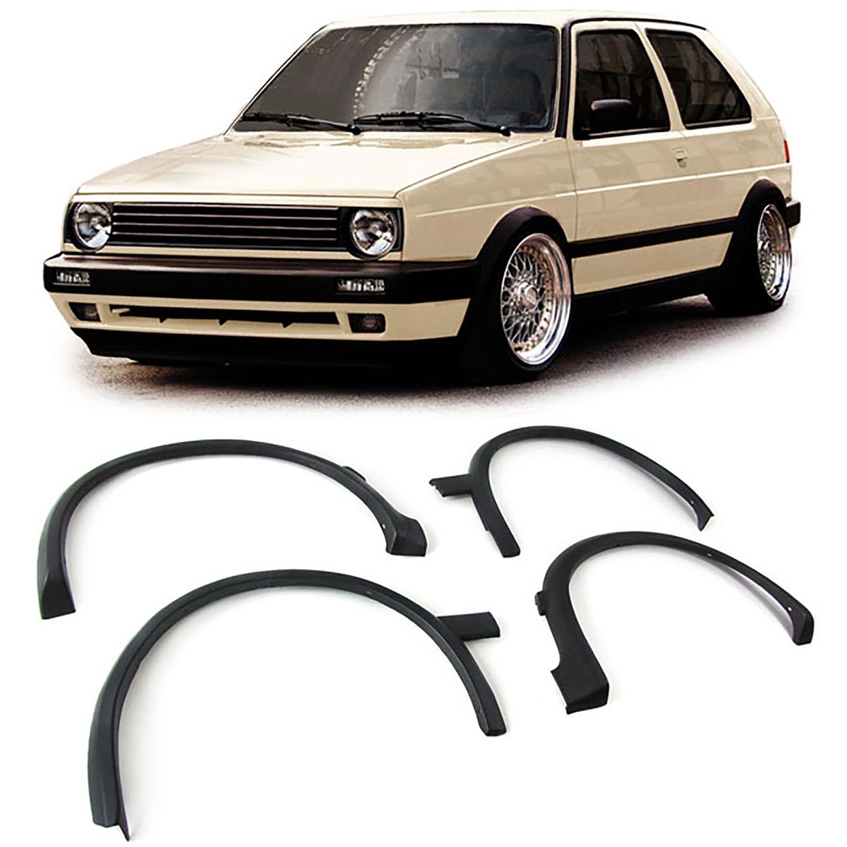 GTI Wide wheel arches set/ Fender Wing Extensions For VW Golf II / Jetta MK2