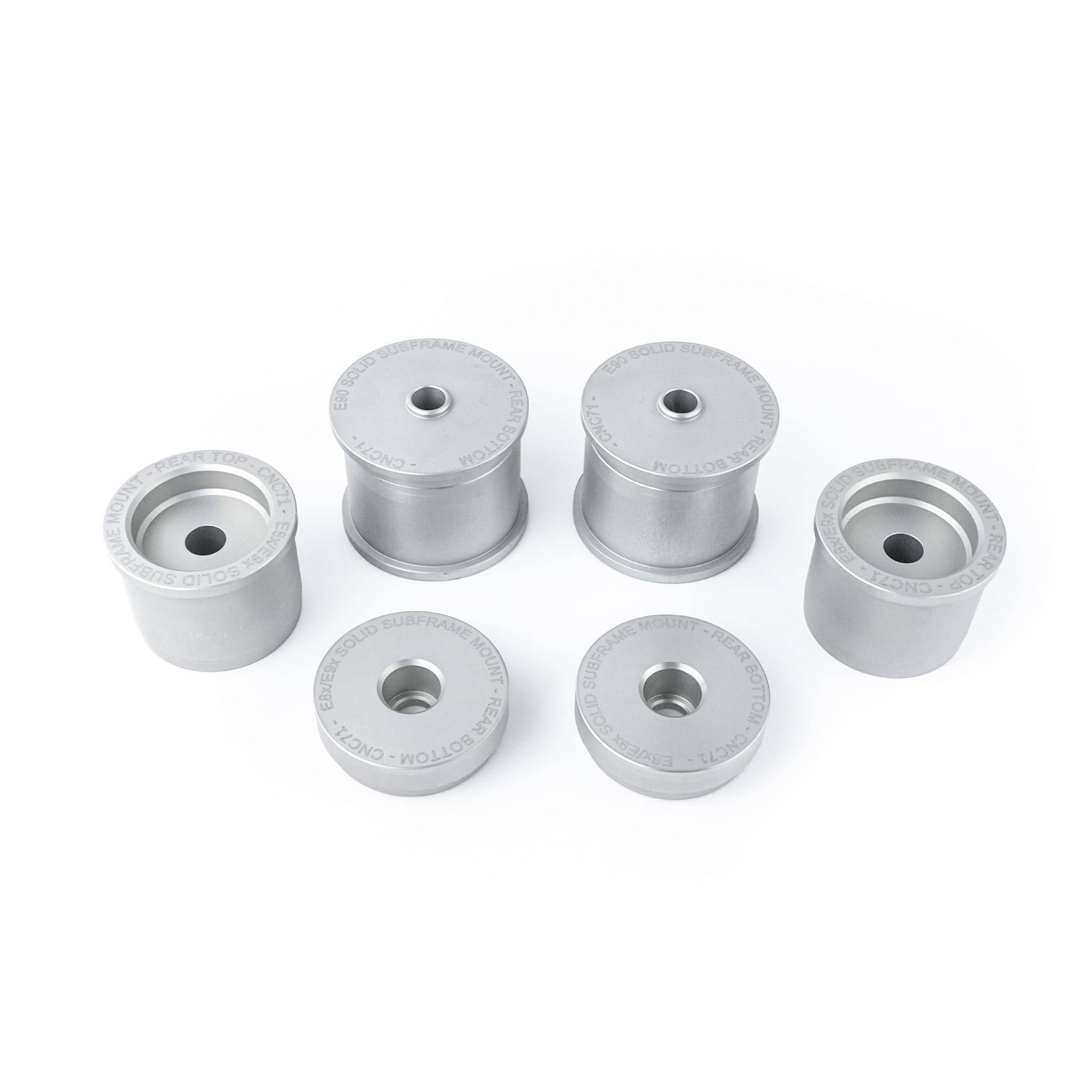 CNC71 Rear subframe solid aluminum bushings set BMW E81/E82/E87/E88 E90/E91/E92/E93