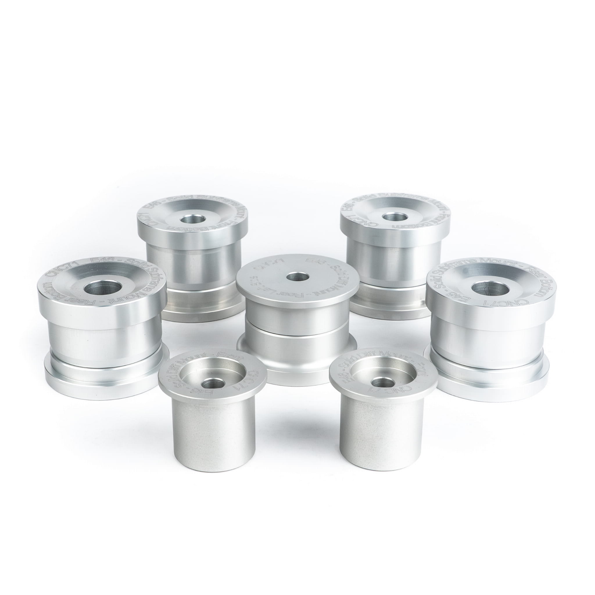 CNC71 Rear solid aluminum bushings upgrade kit BMW E46