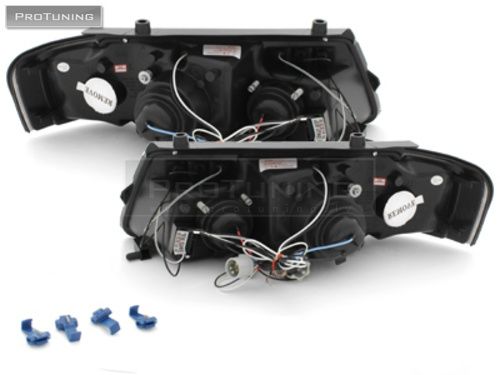 HEADLIGHTS ANGEL EYES BLACK fits VW PASSAT B5 3B 11.96-08.00