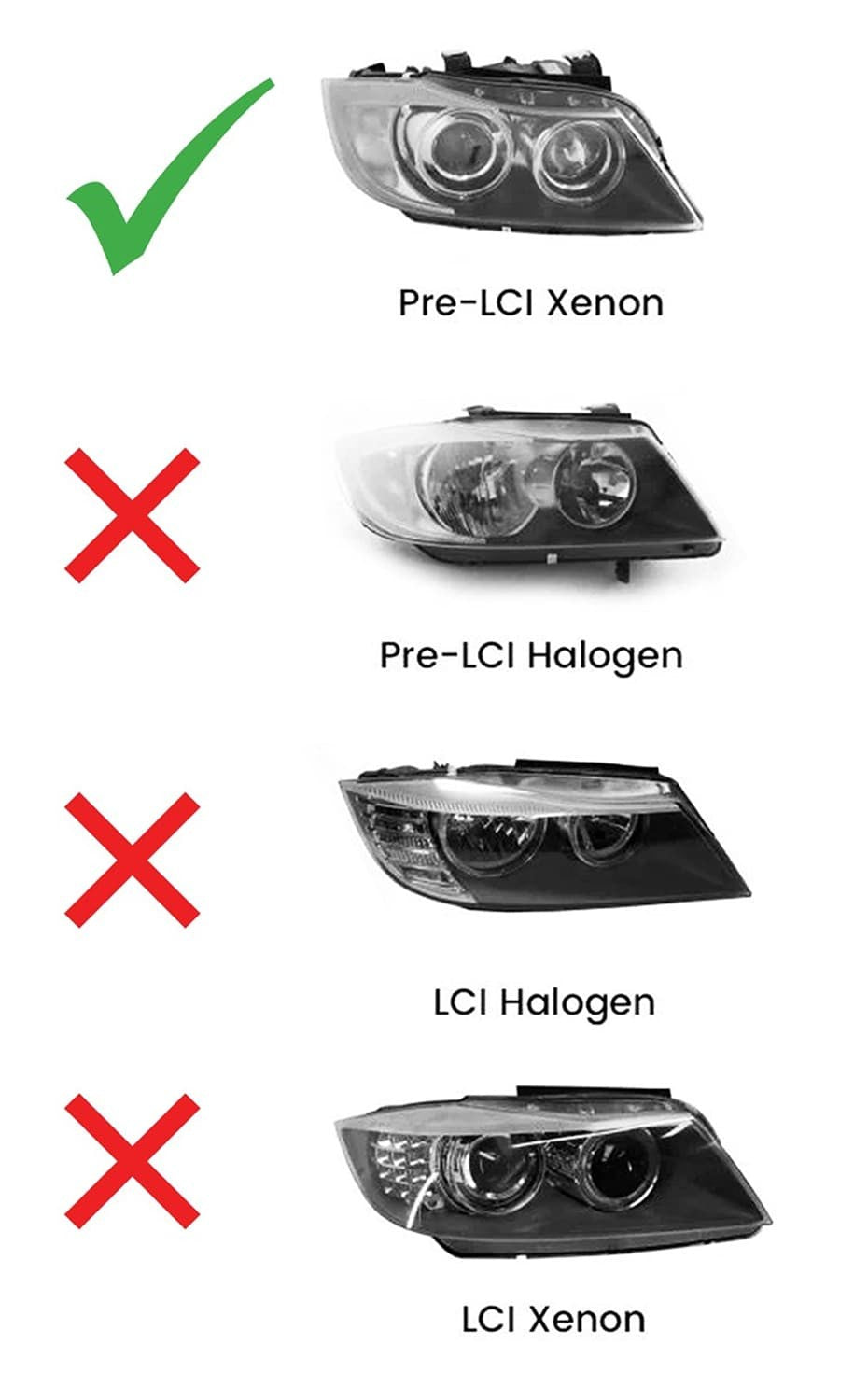 DTM Style Xenon Headlights for BMW E90/E91