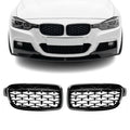 Diamond Front Kidney Grille set for BMW F30 / F31, glossy black