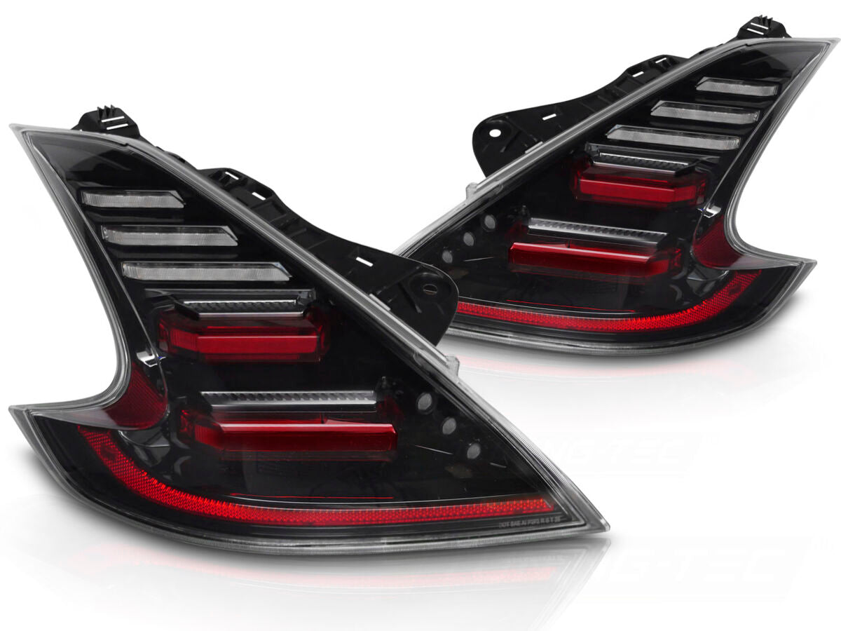 FULL LED TAIL LIGHTS BLACK fits NISSAN 370Z 09-20