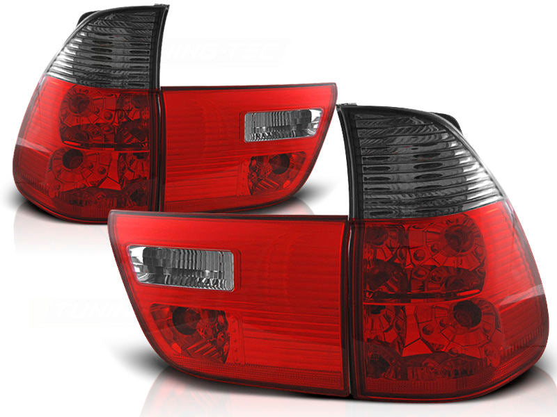 Red Smoked Tail Lights/ Rear Lamps For BMW X5 E53 99-06