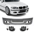 M-Tech 2 Front Bumper w/ Clear Fog Lights for BMW E46