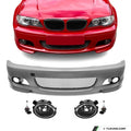 M-Tech Front Bumper w/ Clear Fog Lights for BMW E46
