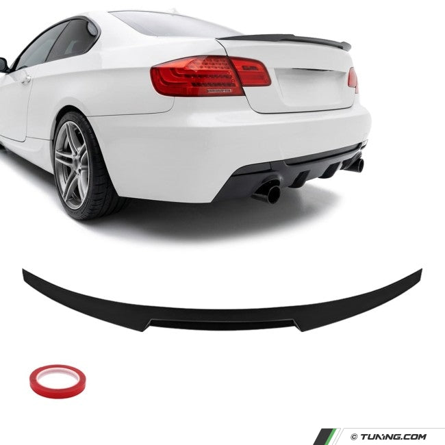 M4-style Trunk Spoiler for BMW E92 (06-13), glossy black