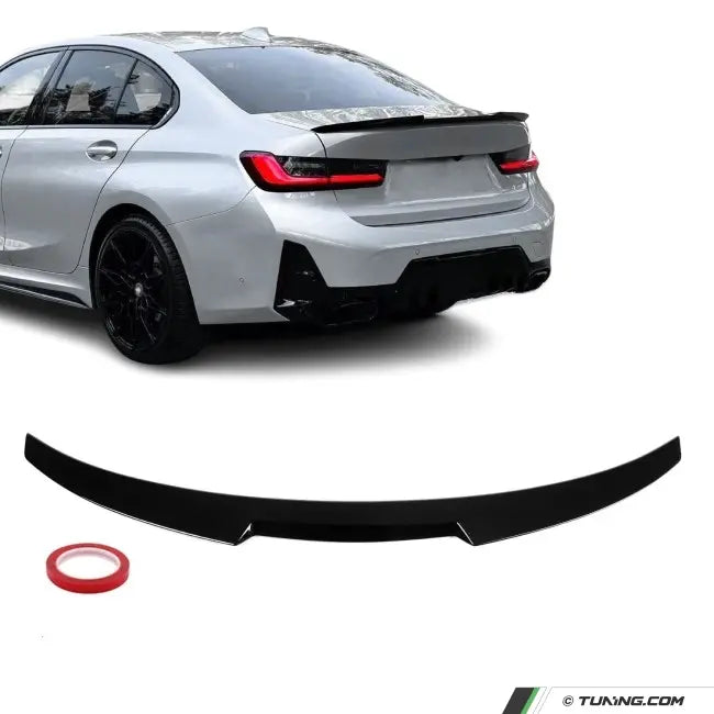 M4-style Trunk Spoiler for BMW G20 / G80 sedan, glossy black