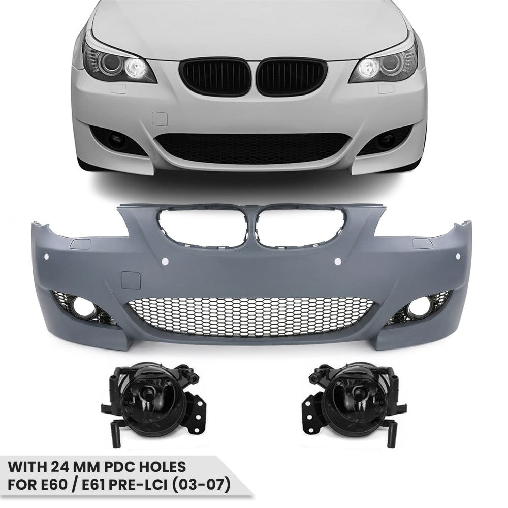 M5 Style Front Bumper w/ Fog Lights for BMW E60/E61