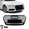 RS-style Front Grille for Audi A7 C7.5 / S7 C7.5 (14-18) facelift, glossy black