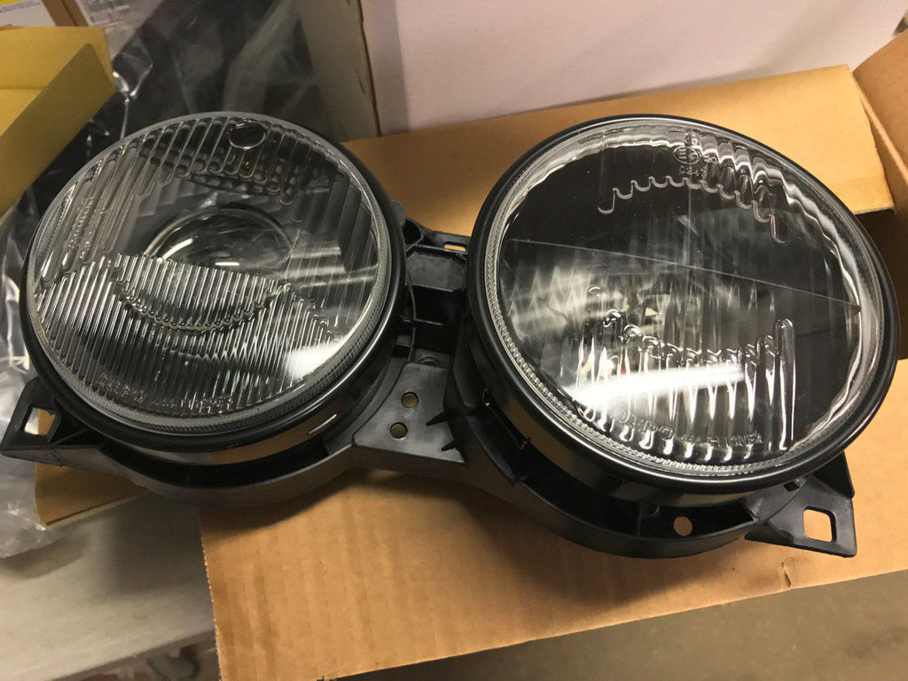Hella dark style Headlights with Lense and Cross For BMW E34