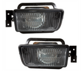 Black smoked Foglights with lens For BMW E34 1987-1996 All Models