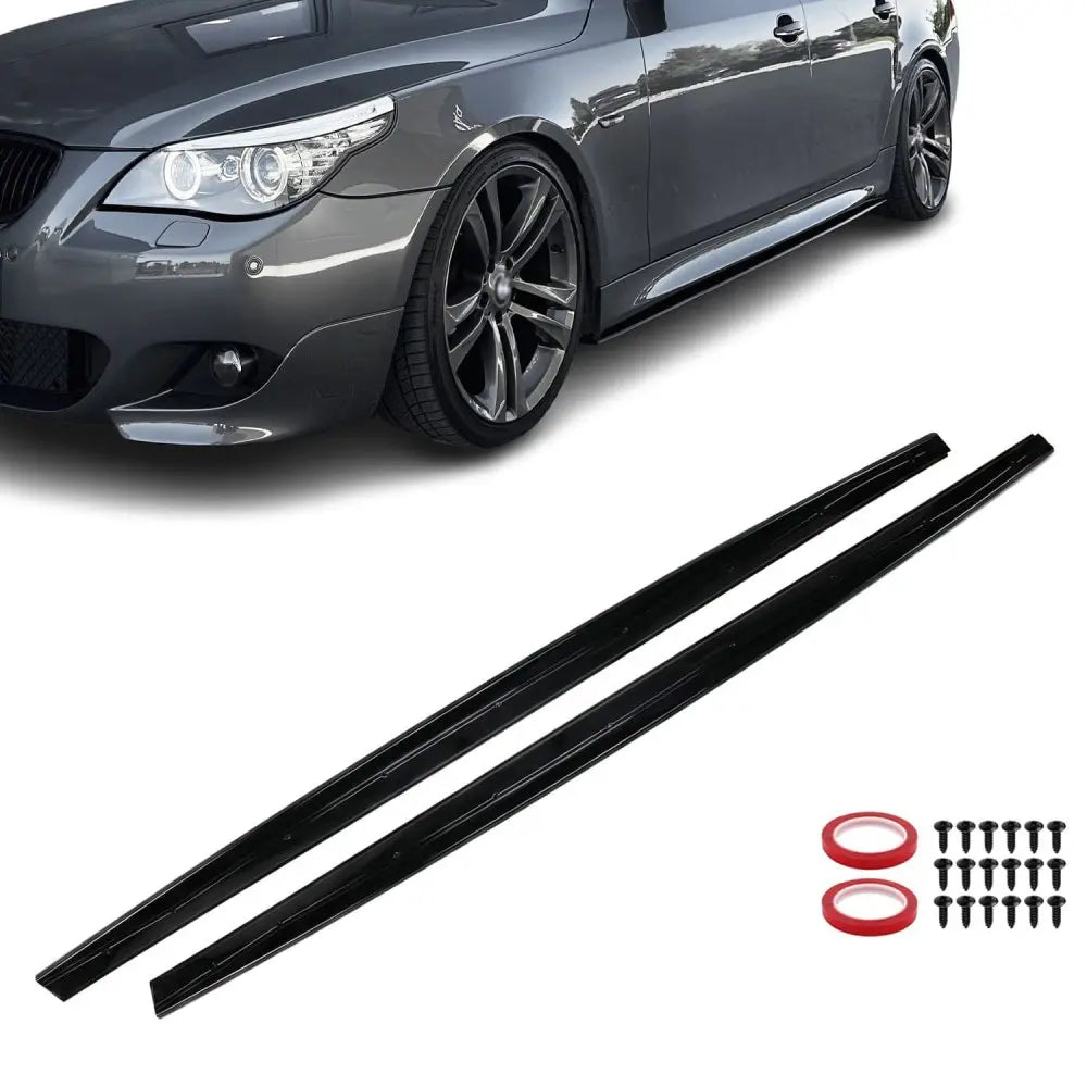 F-PERFORMANCE Side Skirt Extensions set for BMW E60 / E61 (03-10), glossy black
