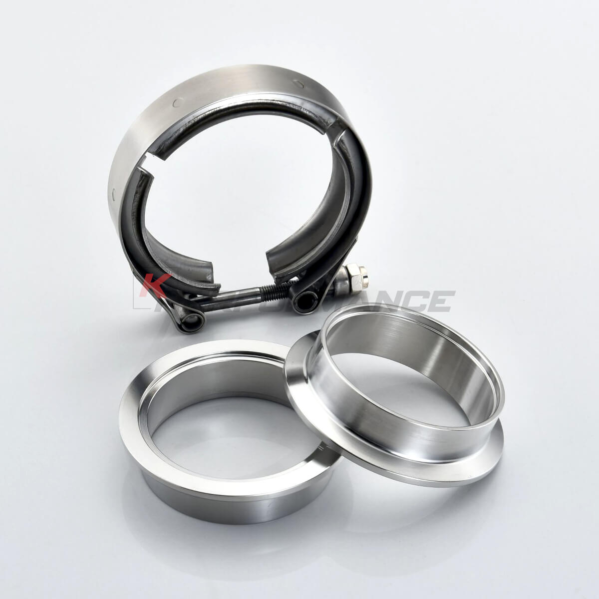Stainless Steel V-Band Clamp with Flanges Kit – 2.25″ (57.2mm)