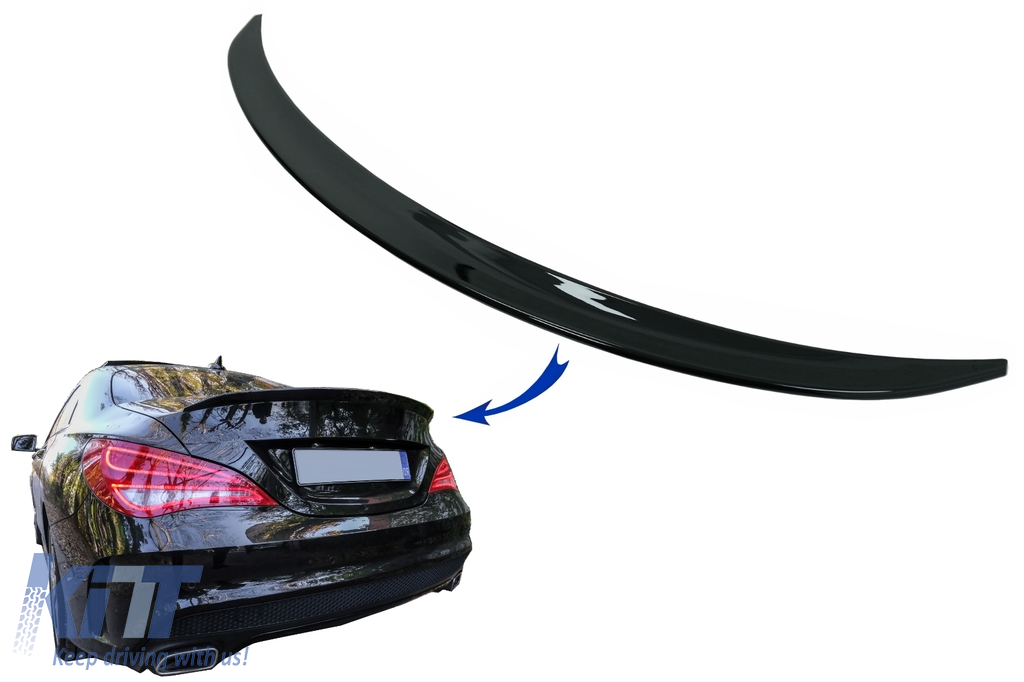 Trunk Spoiler for Mercedes CLA C117, glossy black