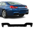 WR Rear Bumper Diffuser (Oval 2x2 Exhaust) for BMW F06/F12/F13